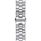 tissot t-lady t-wave 30mm mop dial stainless steel watch clasp view