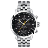 tissot t-sport prc 200 chronograph 43mm black dial stainless steel gents watch