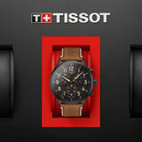 tissot t-sport chrono xl classic 45mm black dial black pvd steel watch in presentation box