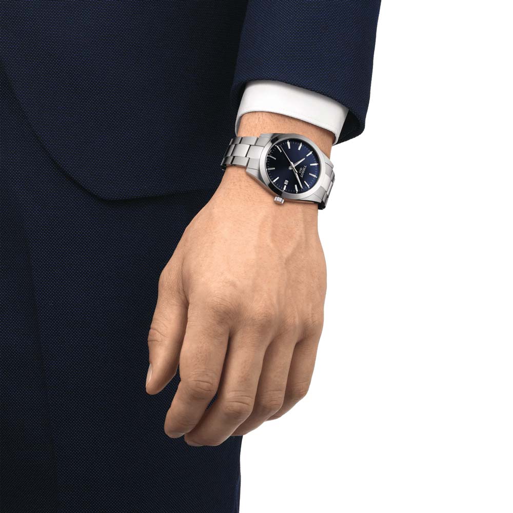 Tissot Gentleman 40mm Blue Dial Gents Quartz Watch T1274101104100