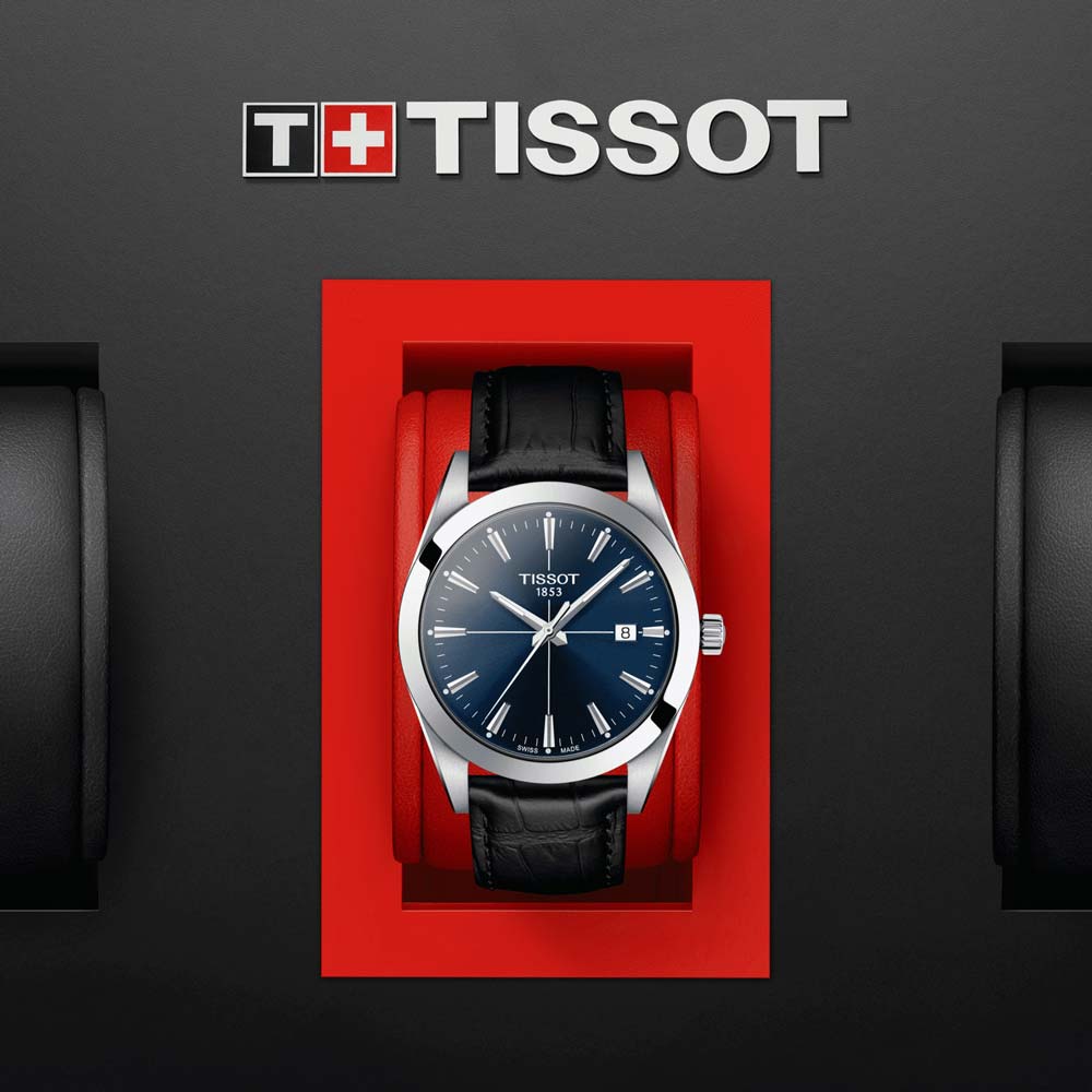 Tissot Gentleman 40mm Blue Dial Gents Quartz Watch T1274101604101