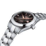 tissot t-classic t-my lady anthracite dial stainless steel diamond automatic watch lug view