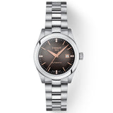 tissot t-classic t-my lady anthracite dial stainless steel diamond automatic watch