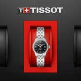 tissot t-classic le locle automatic small lady black dial stainless steel watch in presentation box