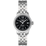 tissot t-classic le locle automatic small lady black dial stainless steel watch