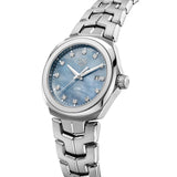 TAG Heuer Link 32mm Blue MOP Dial Diamond Ladies Quartz Watch WBC1313.BA0600