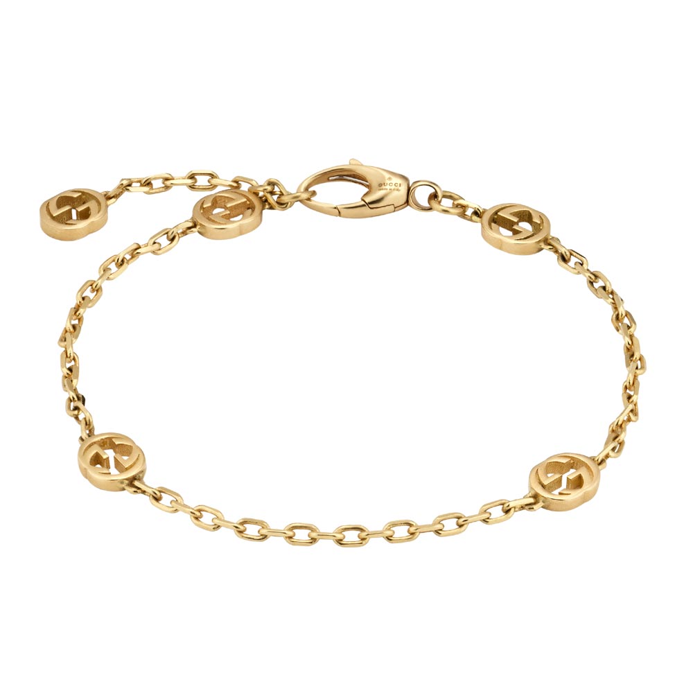 Gucci Interlocking G 18ct Yellow Gold Bracelet YBA629904001