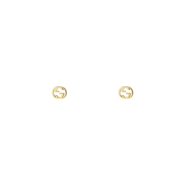 Gucci 18ct Yellow Gold Gucci Link to Love Stud Hoop Earrings
